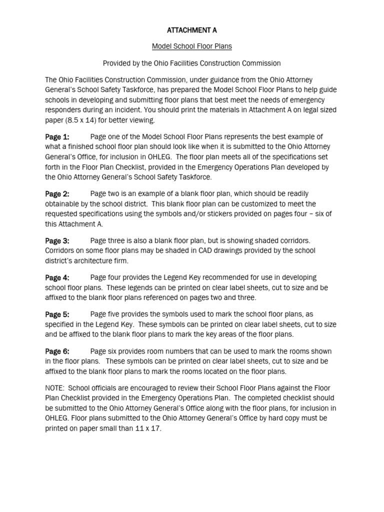 Model School Floor Plan Guidelines | PDF