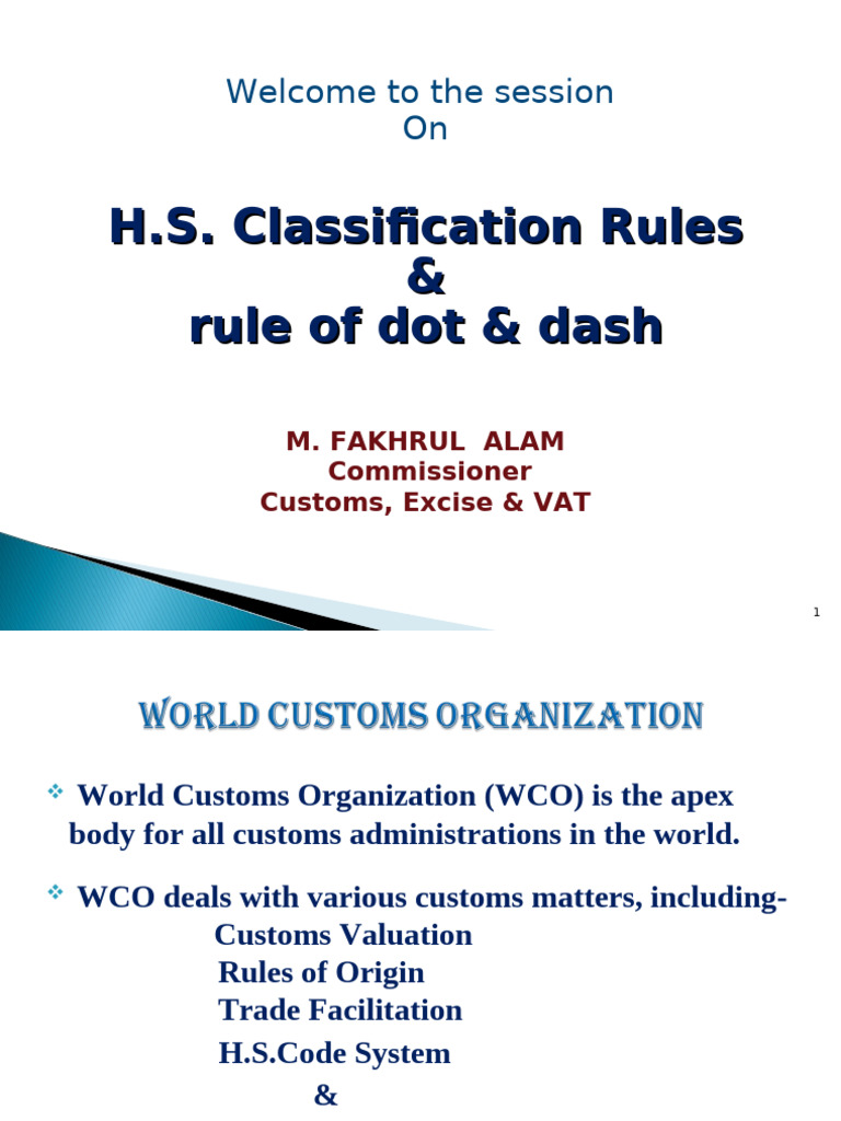 H.S. Classification Rules - ICAB | PDF | Customs
