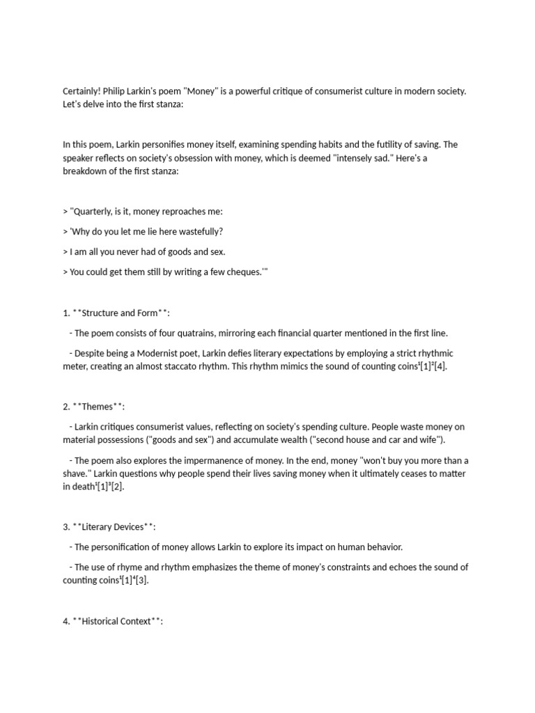 Poetry About Money Morning &amp; Daily Life That Connects