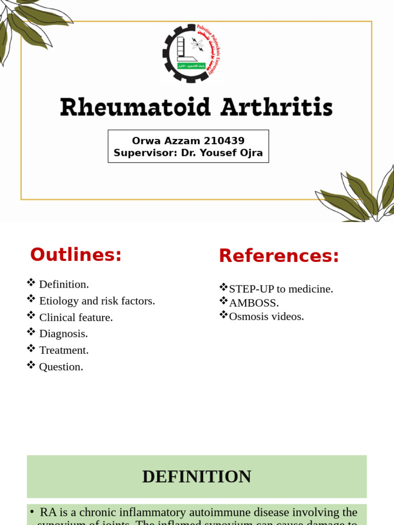 Rheumatoid Arthritis | PDF | Rheumatoid Arthritis | Epidemiology