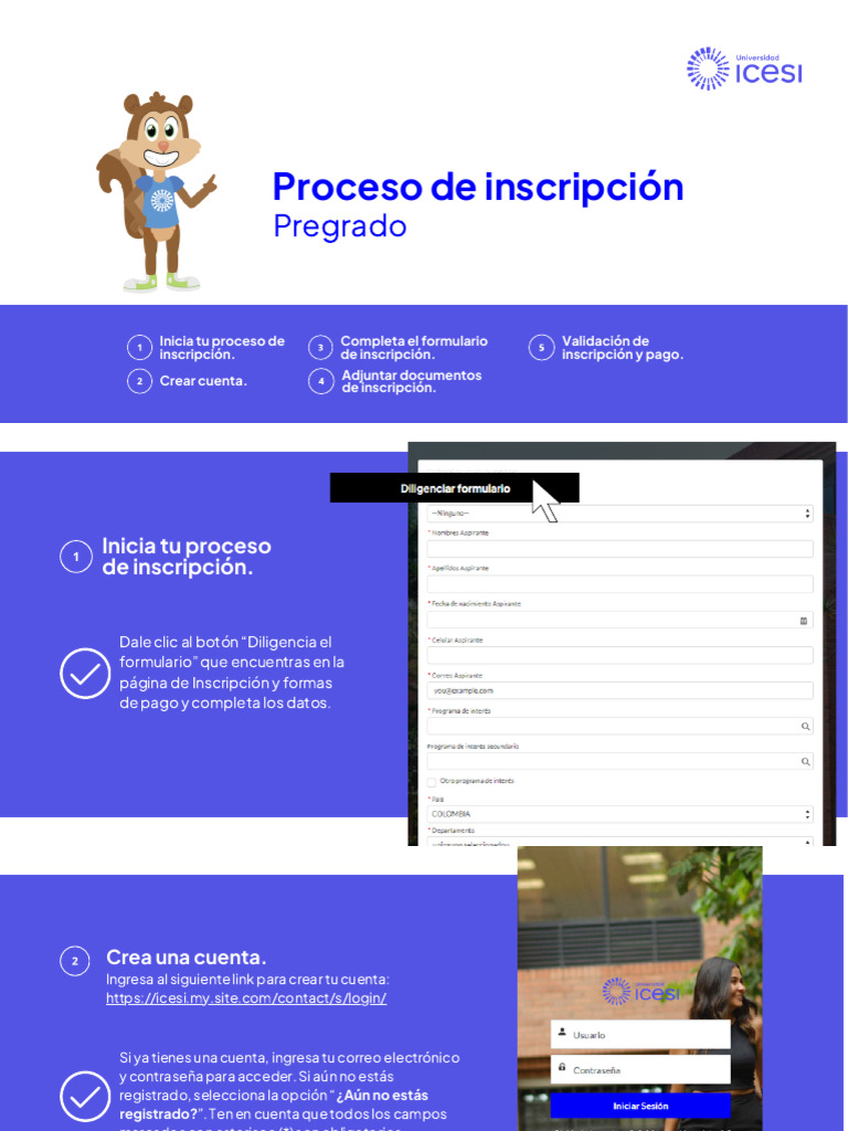 Proceso de Inscripcion A Pregrado Icesi | PDF