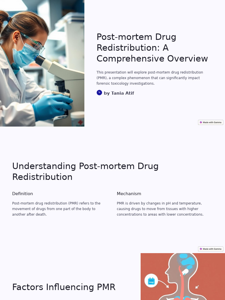 Post Mortem Drug Redistribution A Comprehensive Overview | PDF ...