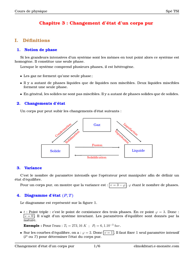 Enthalpie et changements d'état | PDF | Enthalpie de changement d'état ...