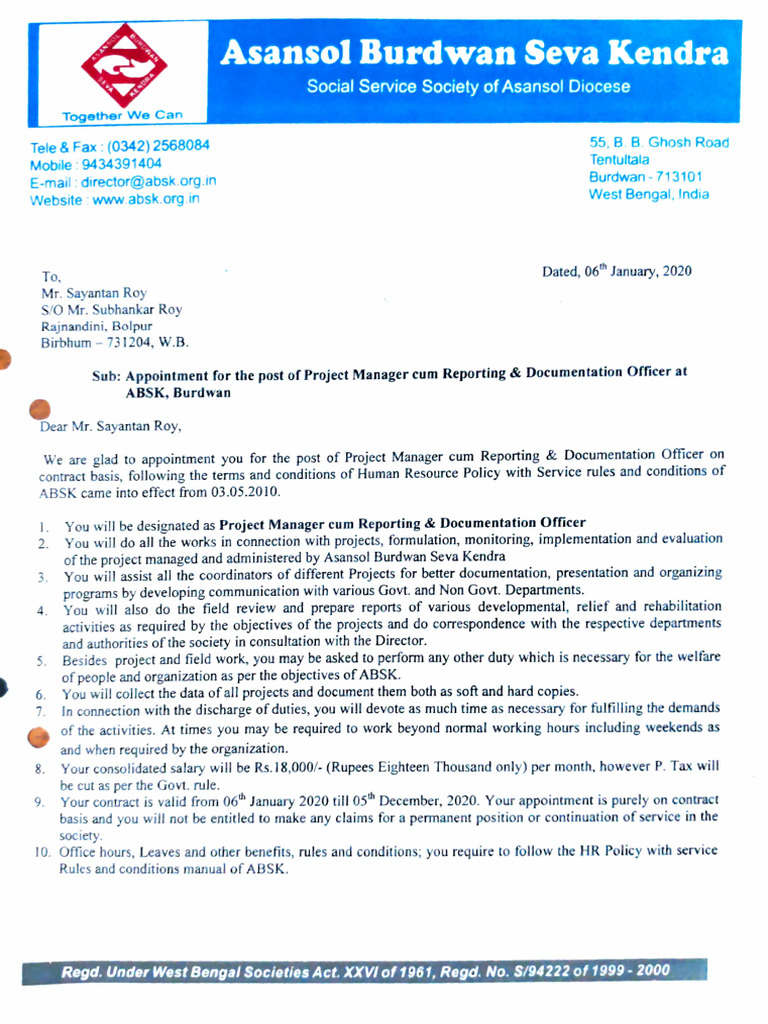 ABSK Contract | PDF