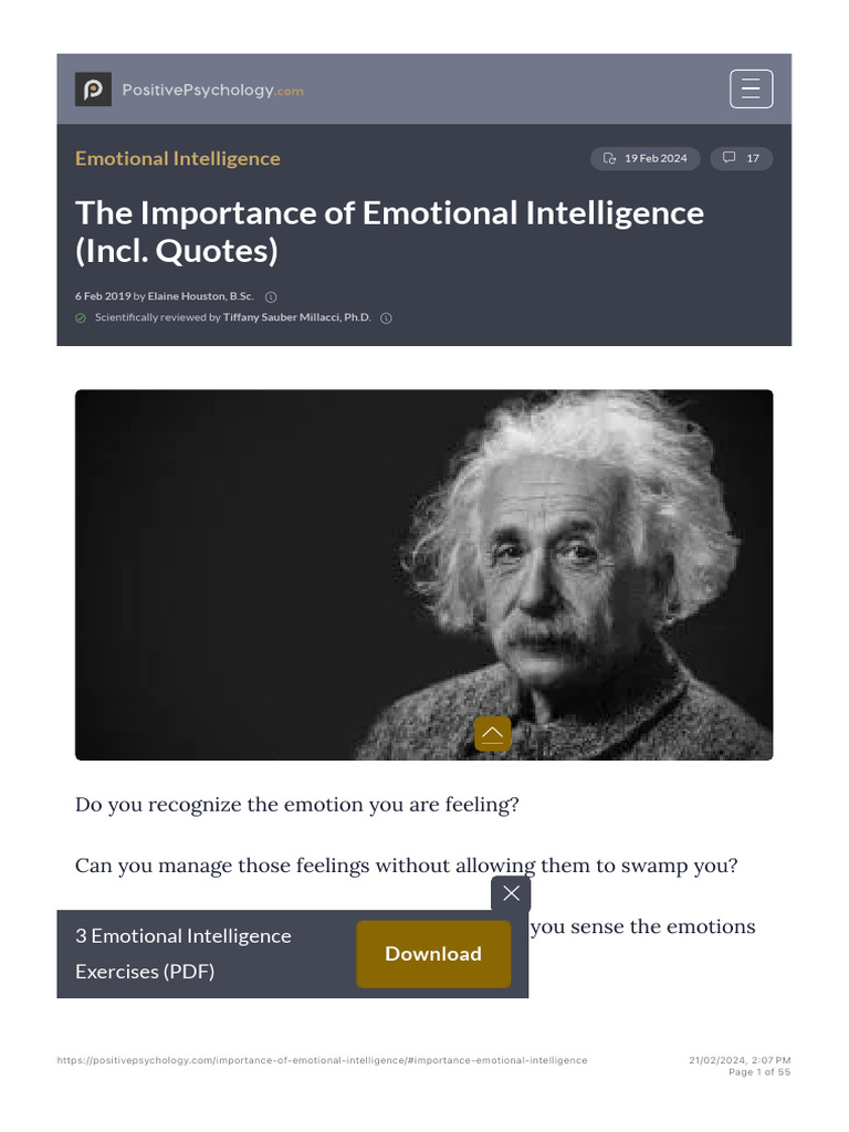 Quotes on the Value of Emotional Intelligence | PDF | Emotional ...