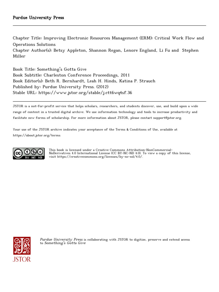 Appleton ImprovingElectronicResources 2012 | PDF | Six Sigma | Libraries
