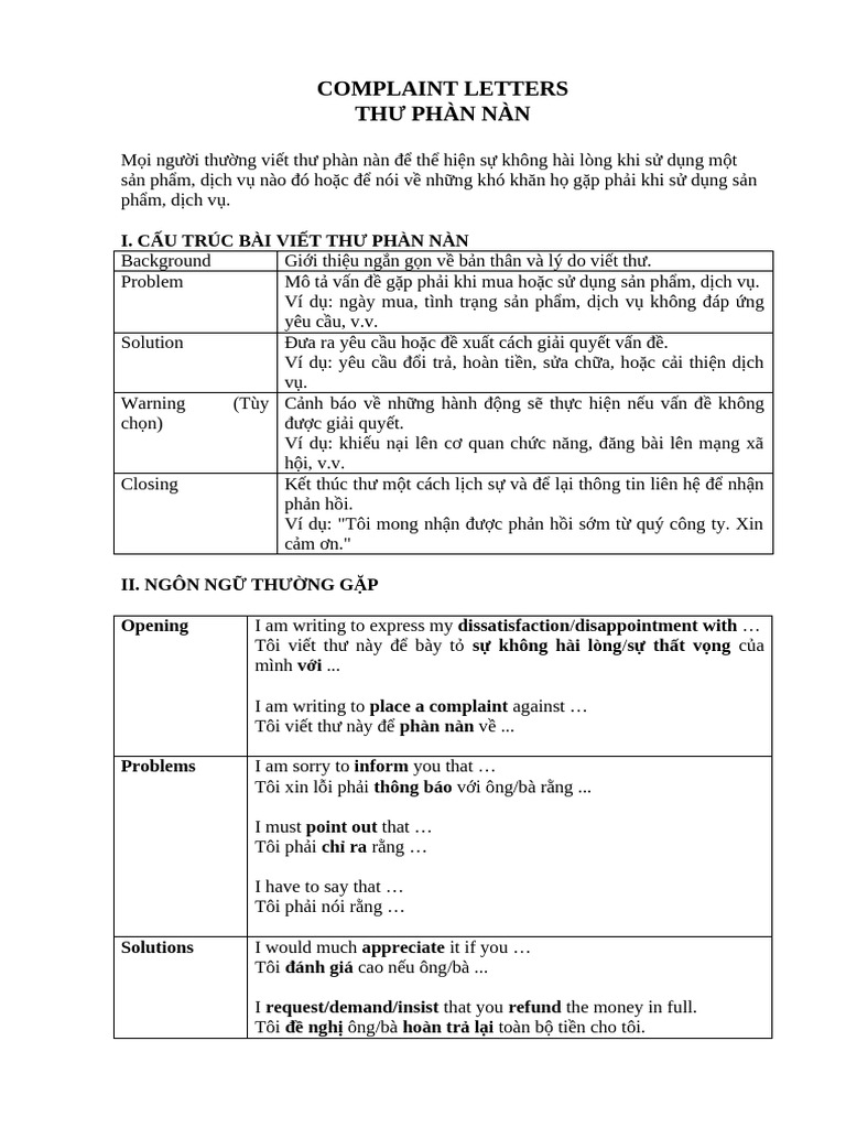 How to Write Effective Complaint Letters | PDF