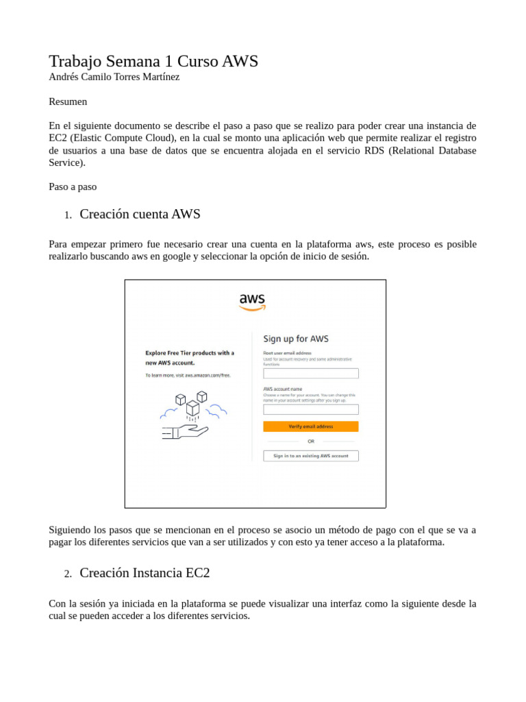 Guía para Crear EC2 y RDS en AWS | PDF | Servicios web de Amazon | Mi sql