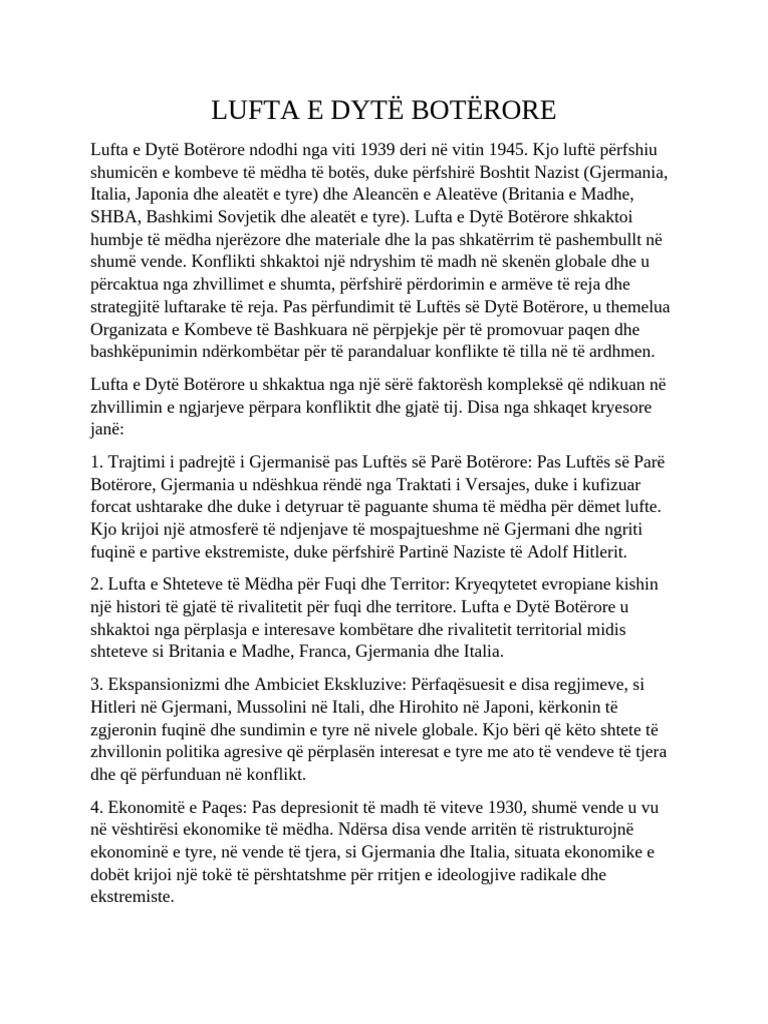 Lufta e Dytë Botërore | PDF