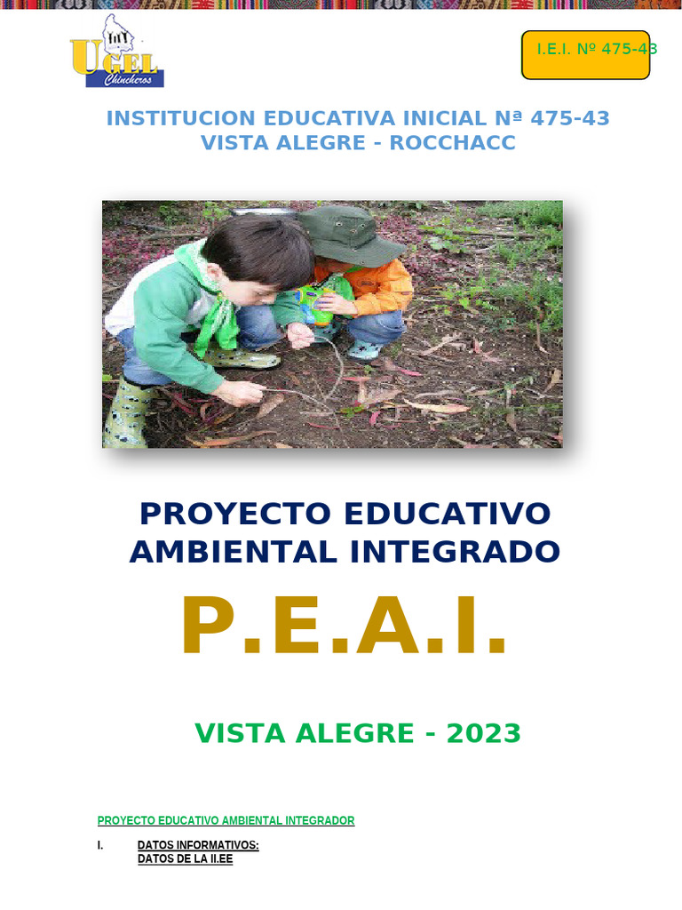 Peai 2023 - Vista Alegre | PDF | Residuos | El plastico