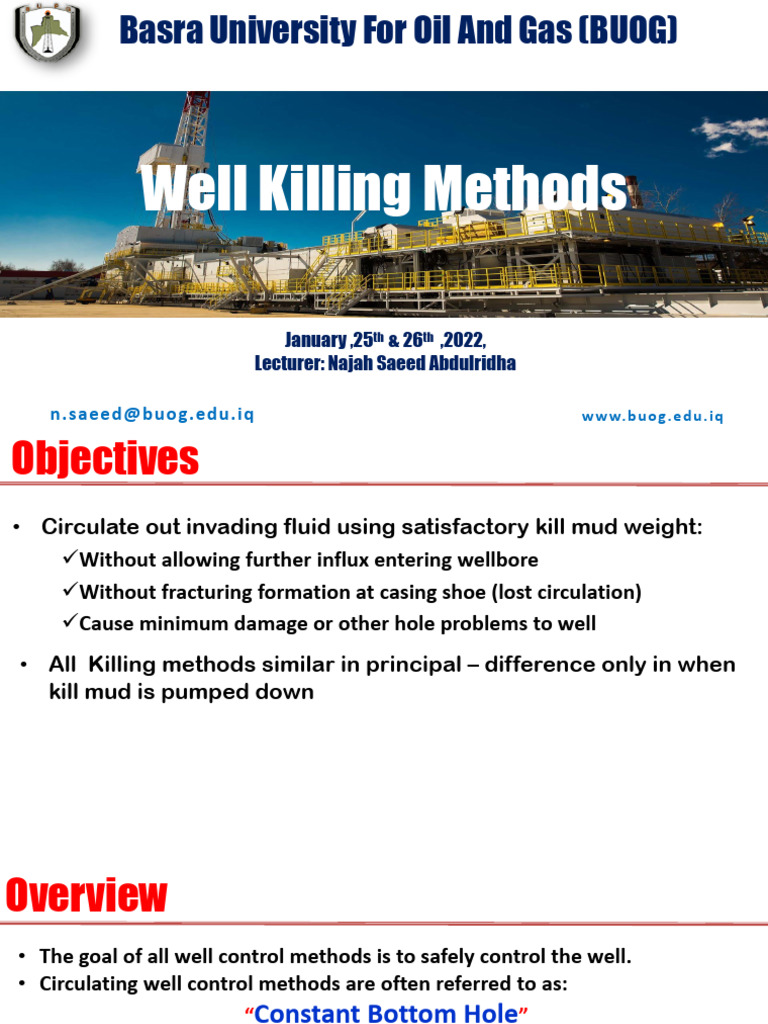 Driller's Method for Well Control | PDF | Casing (Borehole) | Pump