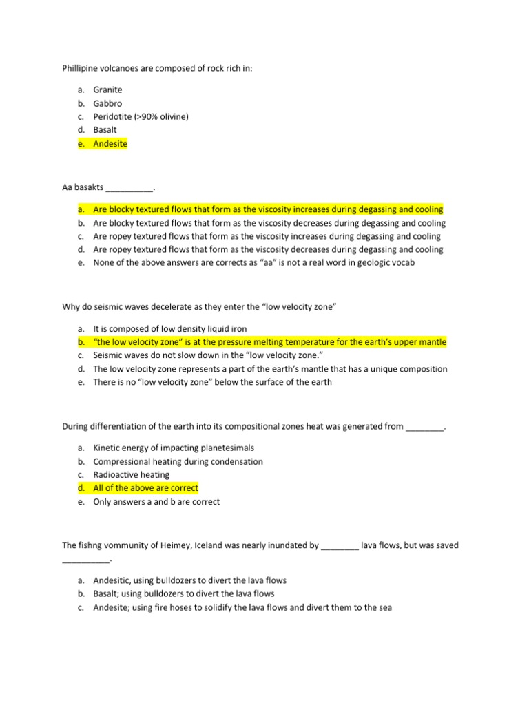 Rocks For Jocks PDF Magma Mantle (Geology)