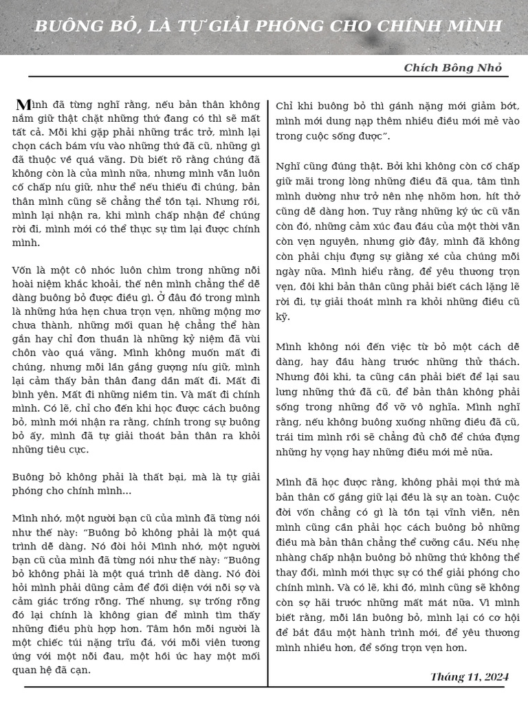 Chích Bông Nhỏ | PDF
