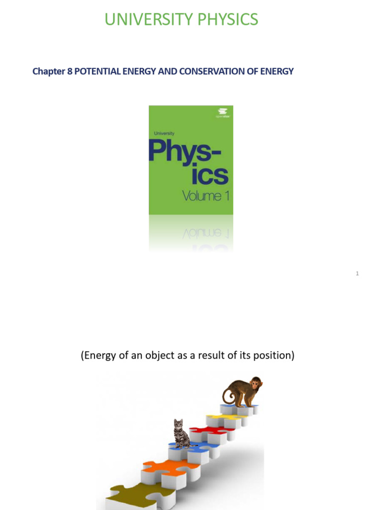16 Ch08 Sec 8 1 8 3 Lec01 Pdf Force Potential Energy