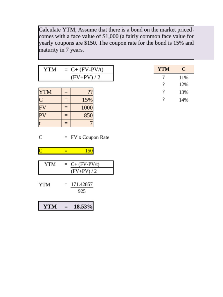 Calculation Updated 03122023 | PDF | Bond Duration | Bonds (Finance)