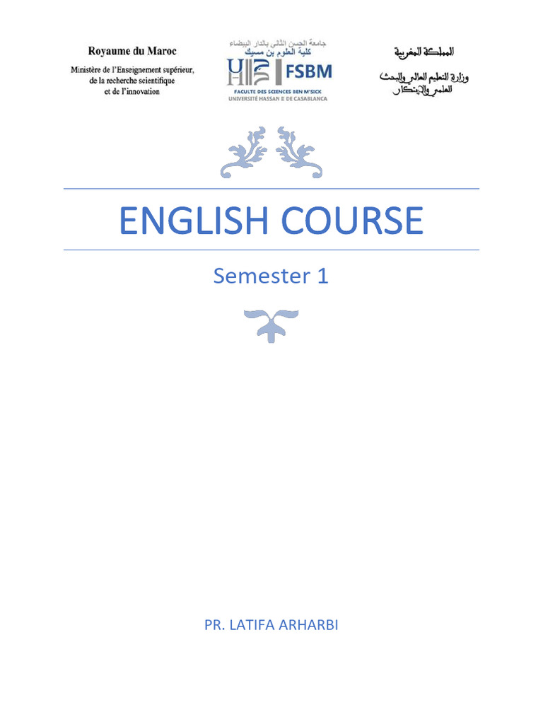 English course S1 all | PDF | University | Communication