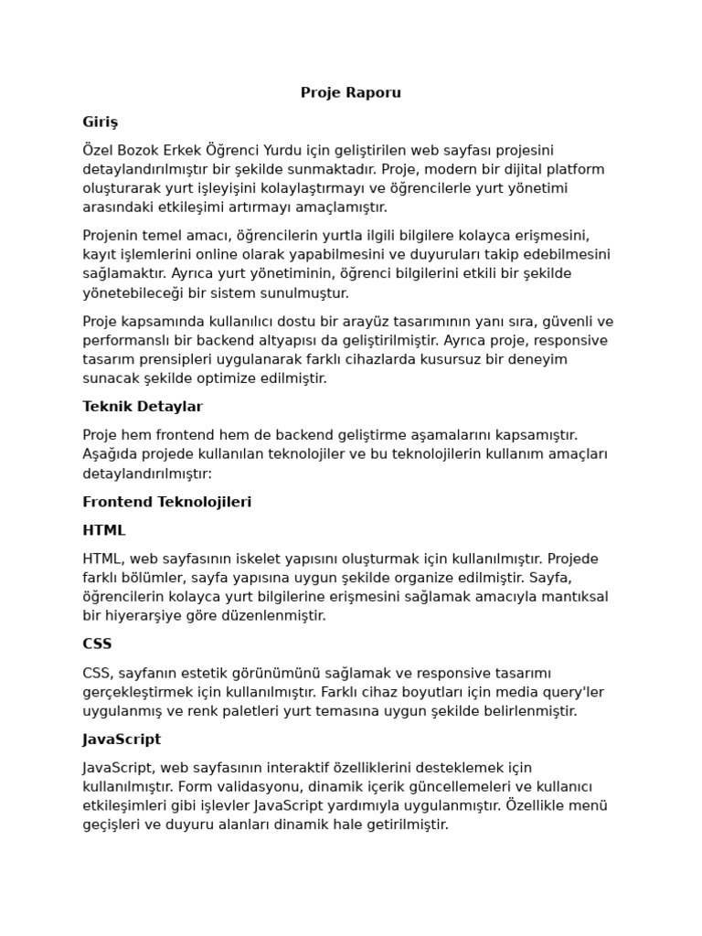 Web Raporu | PDF