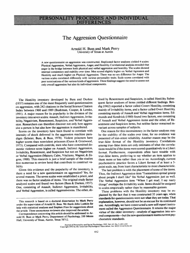 Buss-Perry Aggression Questionnaire – BKZPKO