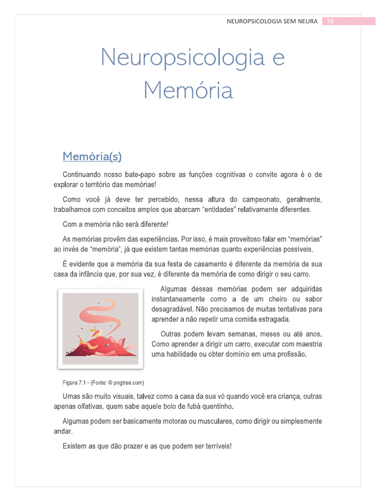 Neuropsicologia Sem Neura - Memória | PDF