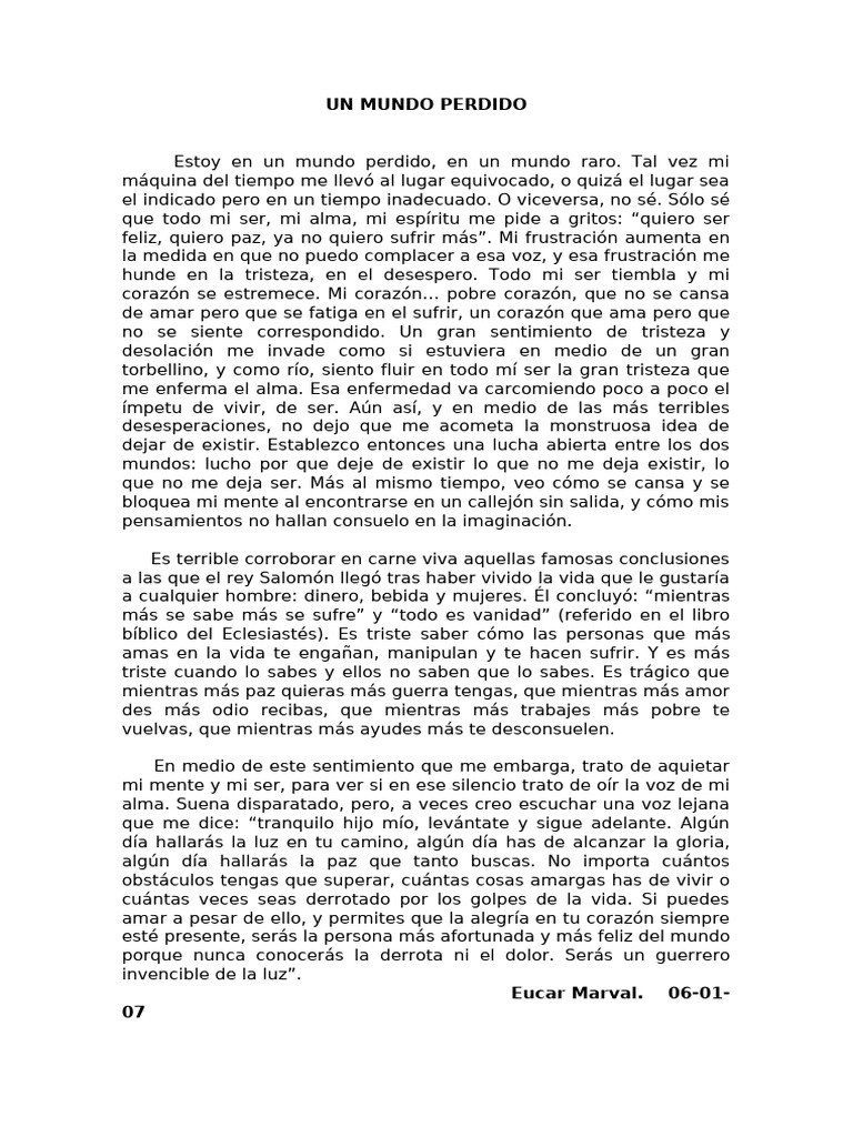 2.-Un Mundo Perdido | PDF