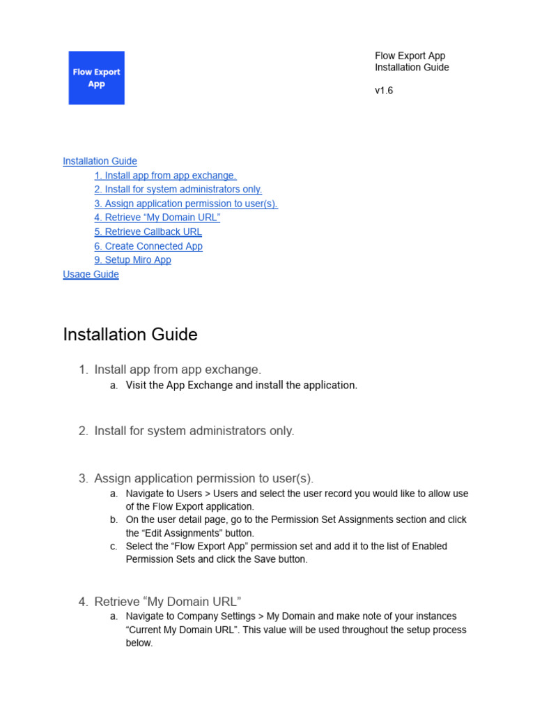 Miro PDF Export Installation Guide | PDF | Login | Software