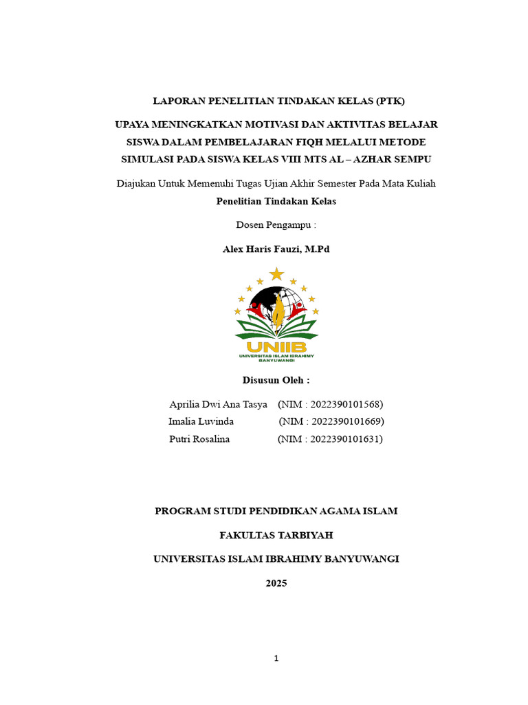 Laporan PTK (Uas PTK) | PDF