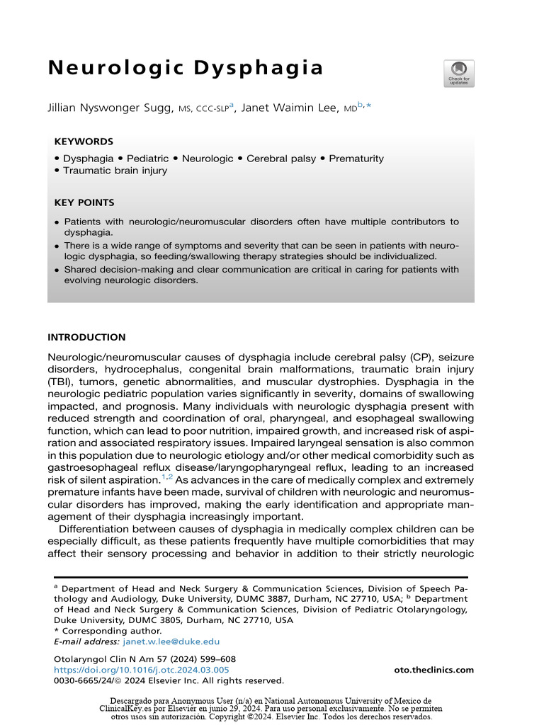 Neurologic Dysphagia | PDF | Causes Of Death | Clinical Medicine