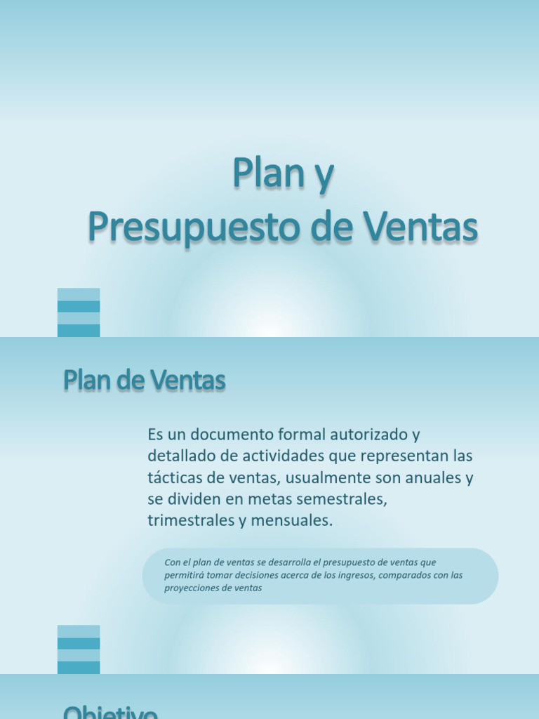 Plan y Presupuesto de Ventas Anual | PDF | Presupuesto | Business