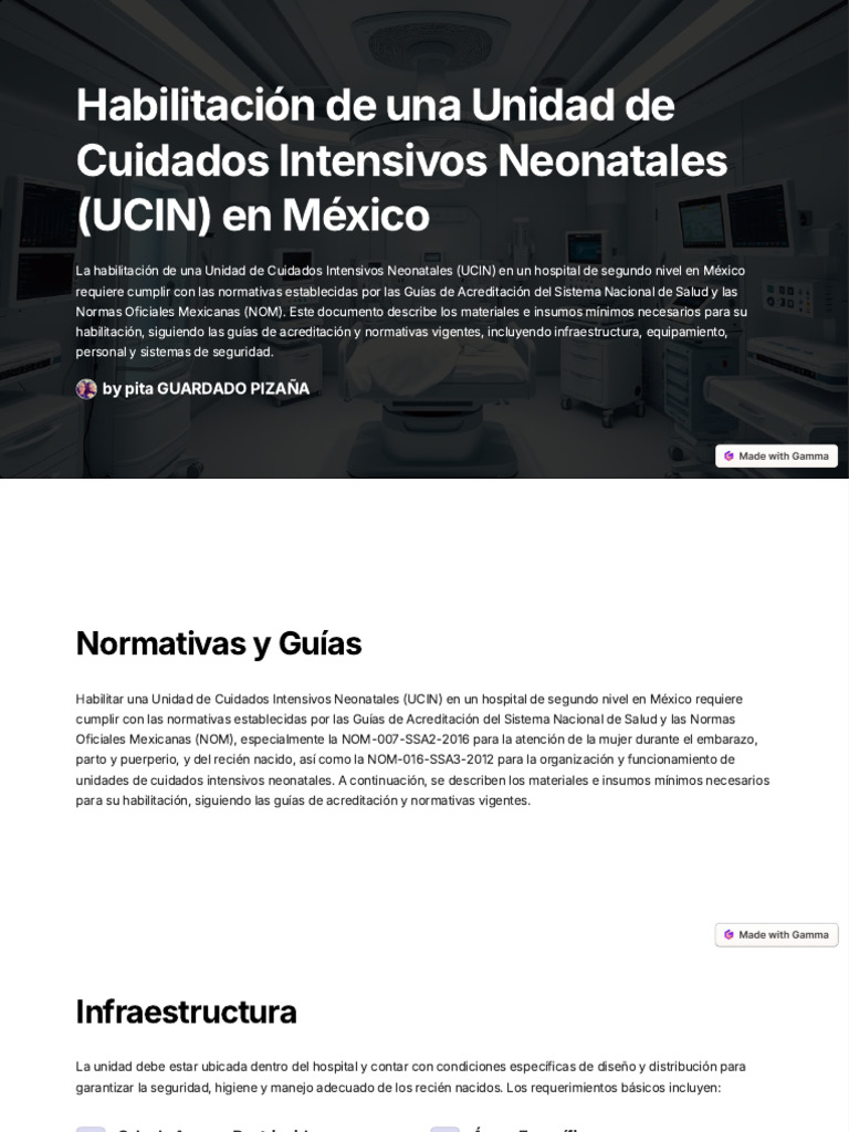 Habilitación UCIN en México: Guía Completa | PDF | Unidad de Cuidados ...