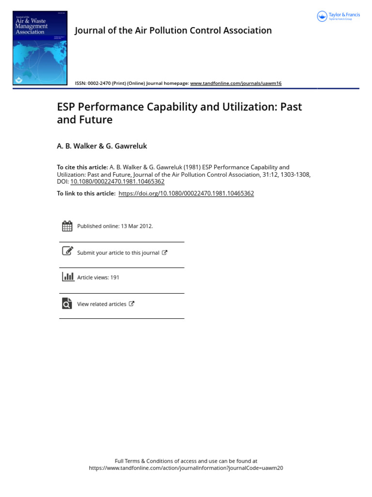 19-ESP Performance Capability and Utilization - Past and Future | PDF ...