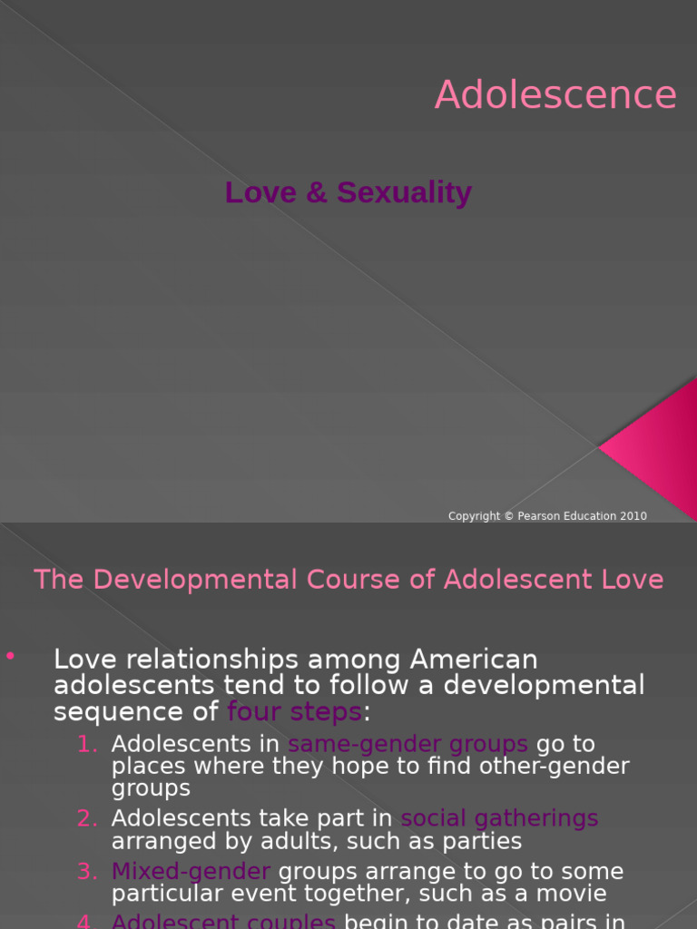 Adolescence Love and Sex | PDF | Adolescence | Homosexuality