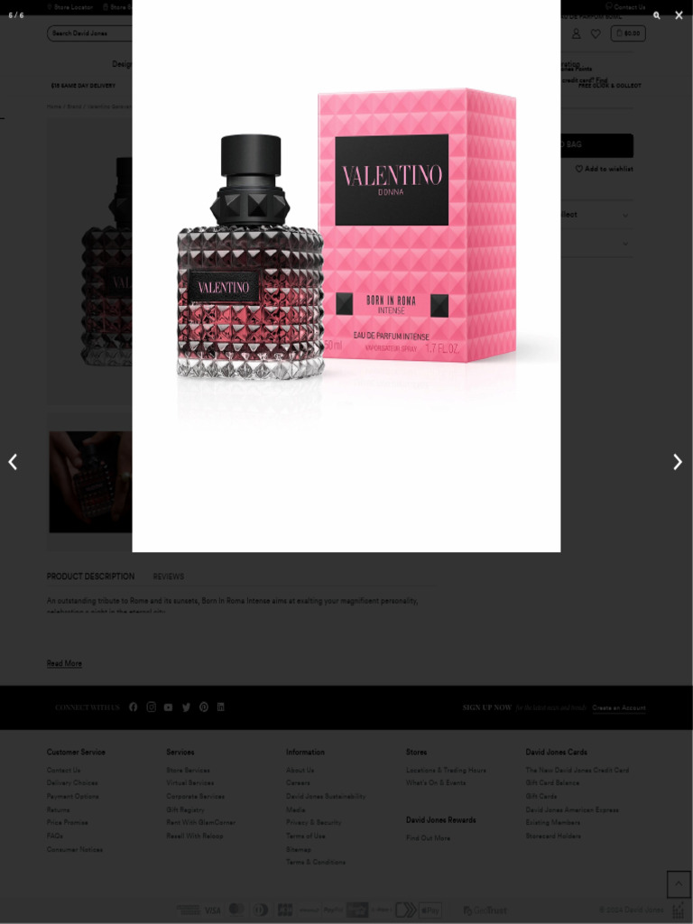 Valentino Born in Roma Donna Intense Eau de Parfum 50ml David Jones 4 | PDF