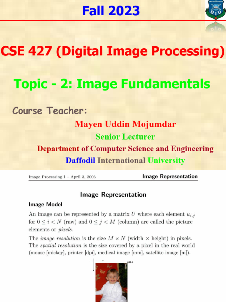 Image Fundamentals (CH 2) | PDF | Computer File Formats | Computer Data