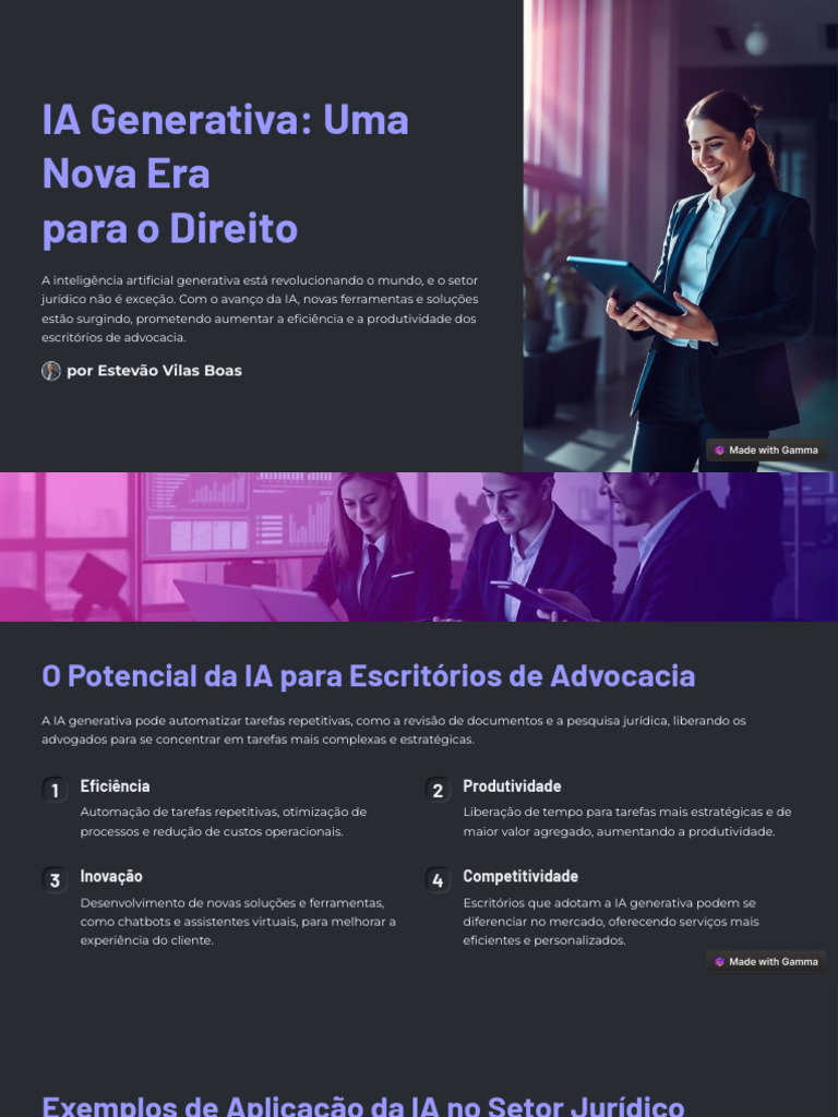 IA Generativa no Direito: Eficiência e Inovação | PDF | Inteligência ...