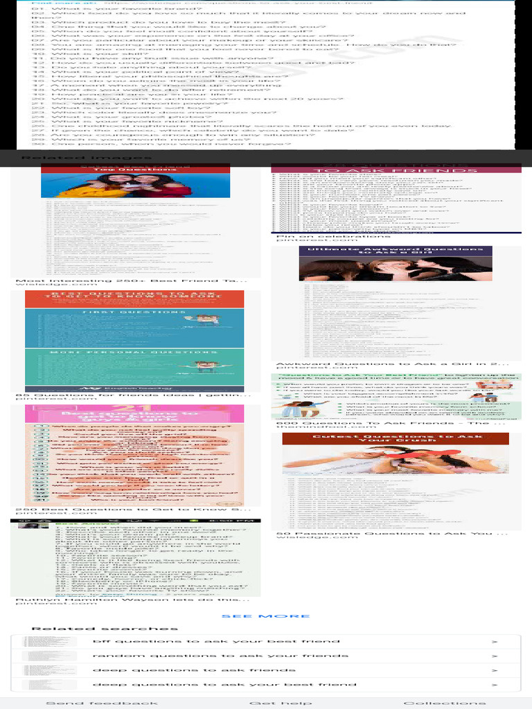 Questions To Ask Friends - Google Search | PDF
