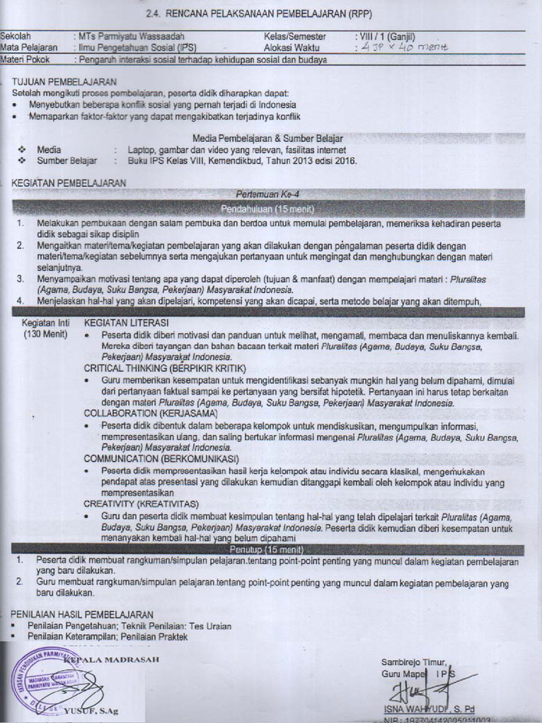 RPP Pak Isna | PDF