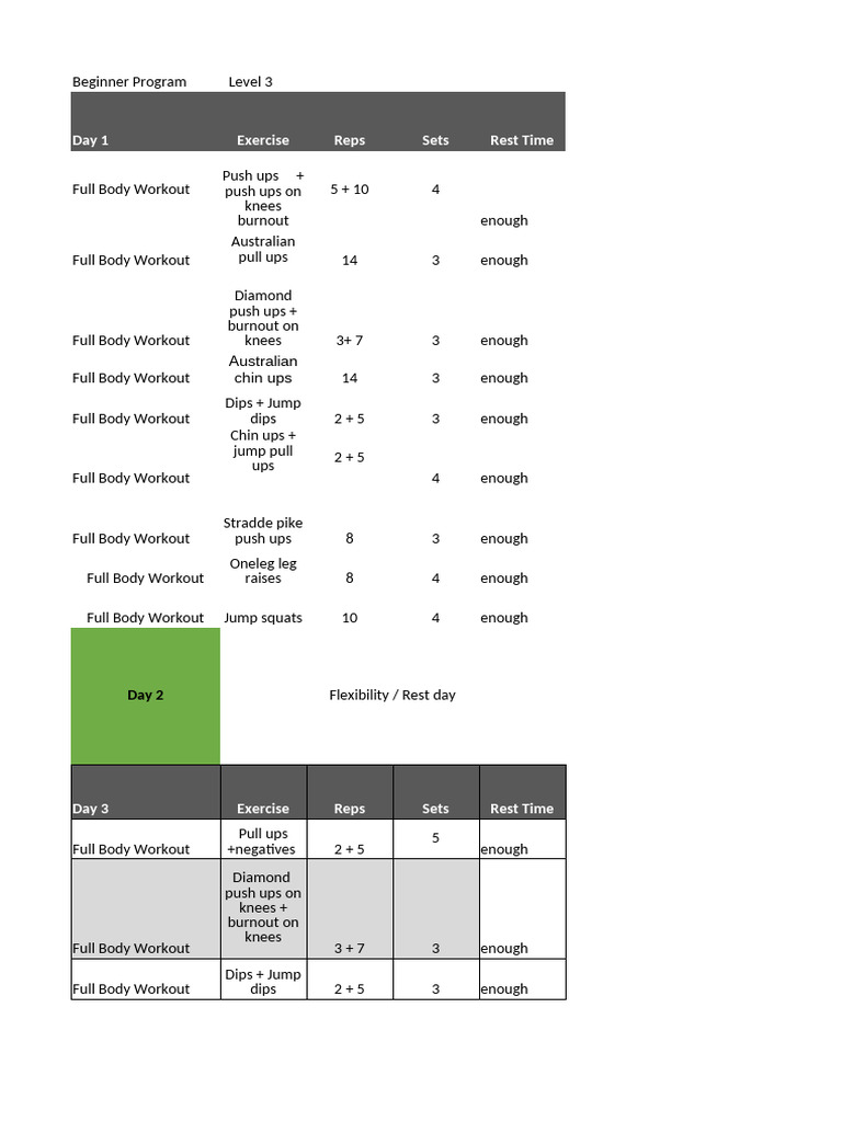 Level 3 | PDF | Physical Fitness | Weight Training