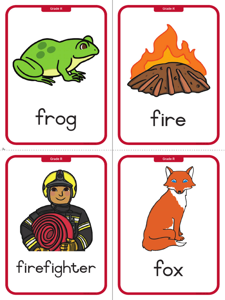 Grade R Phonics F Flashcards | PDF