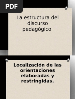 La Estructura Del Discurso Pedagógico