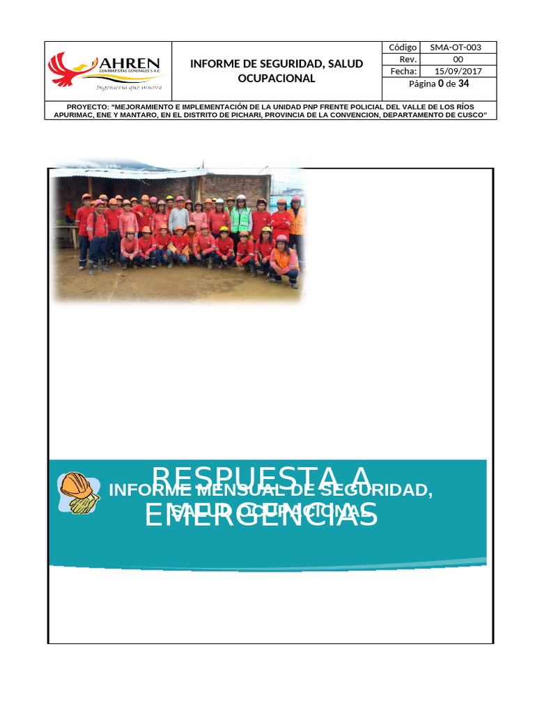 Informe de Seguridad y Salud Ocupacional | PDF | ruido