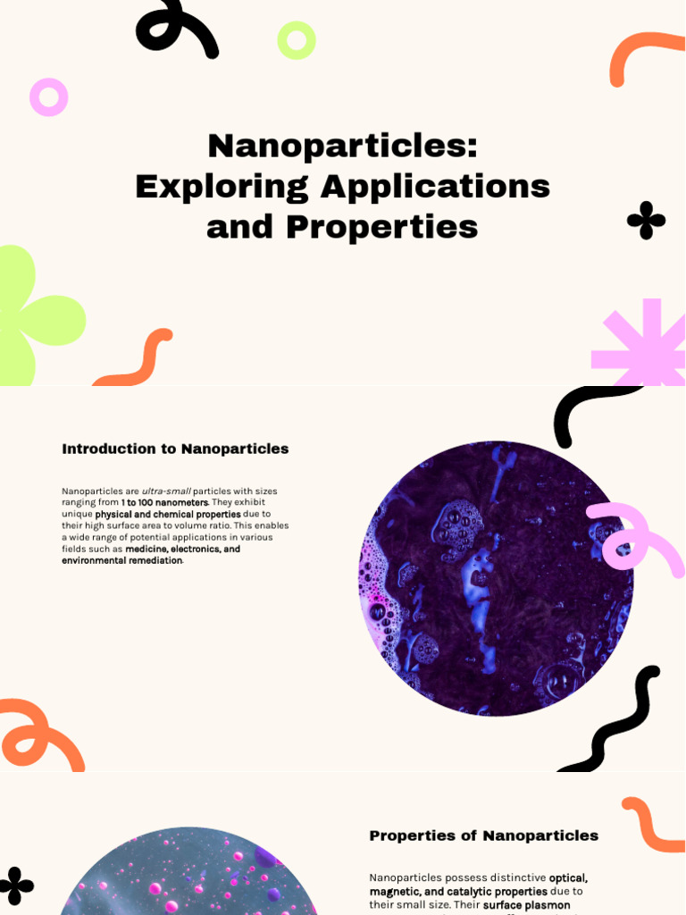Nanoparticles: Properties and Applications | PDF | Nanoparticle ...