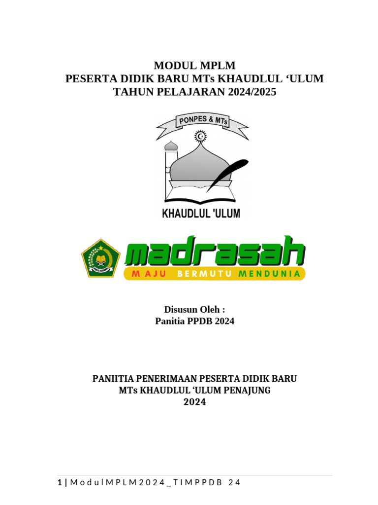 MODUL MPLM 24-25 | PDF