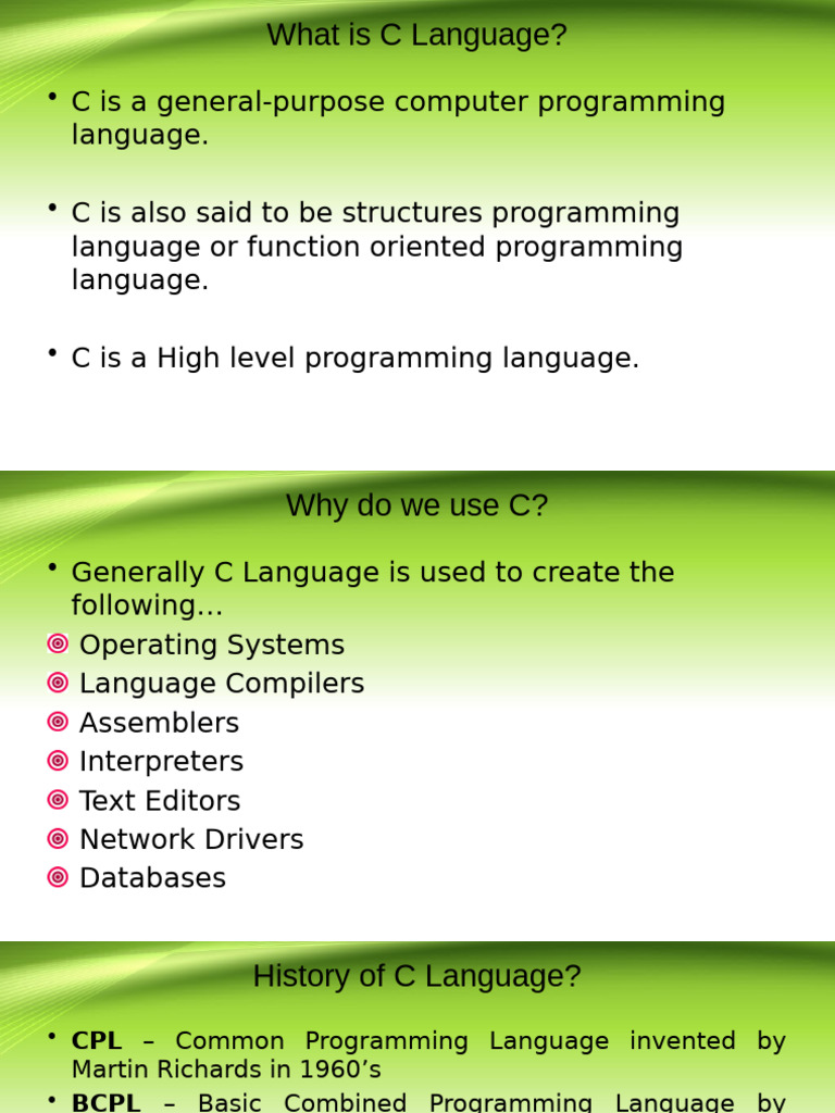 What is C Language | PDF | C (Programming Language) | Software Engineering