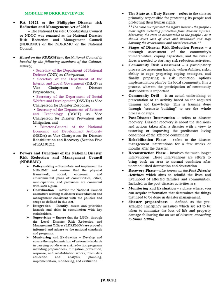 Philippine Disaster Risk Management Guide | PDF | Emergency Management ...