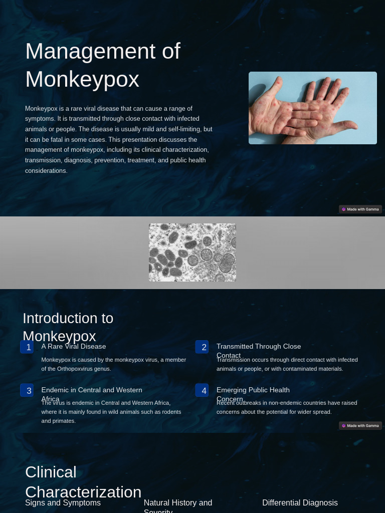 Management of Monkeypox | PDF | Infection | Animal Diseases