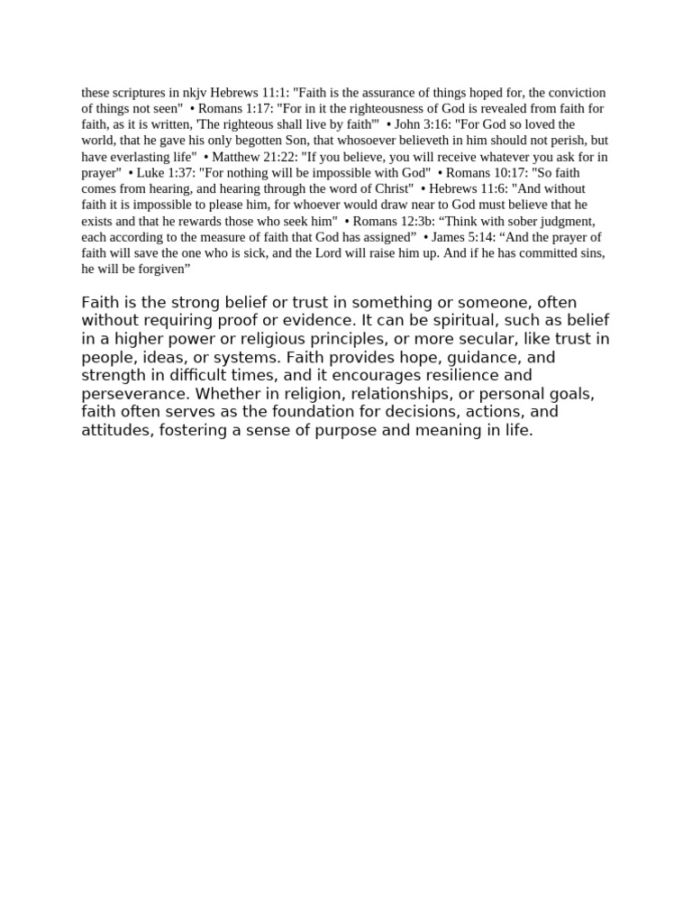 Faith | PDF