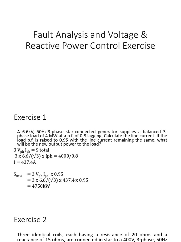 Fault Analysis and Voltage Control 3 | PDF | Electrical Engineering ...