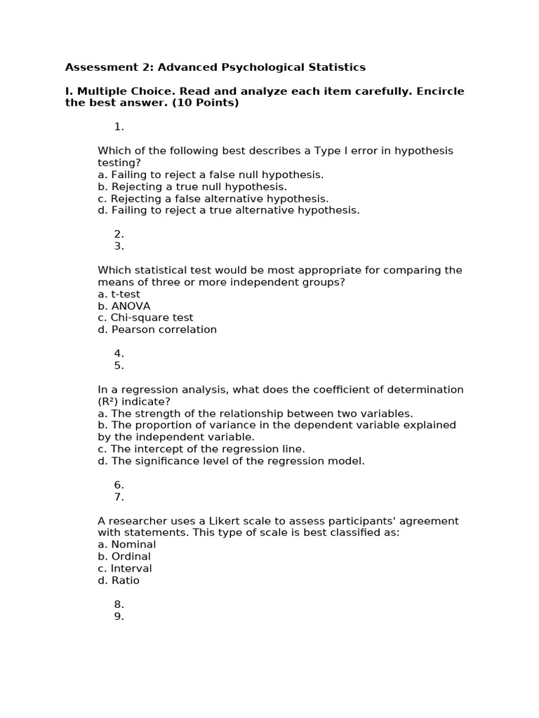 Answer Key Pdf Level Of Measurement Mode Statistics