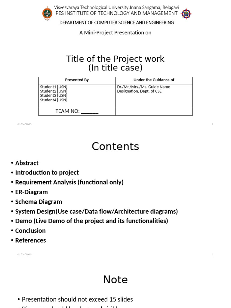 Mini Proejct Final PPT Template | PDF | Experience | Learning
