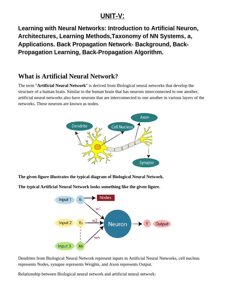 Understanding Artificial Neural Networks | PDF | Artificial Neural ...